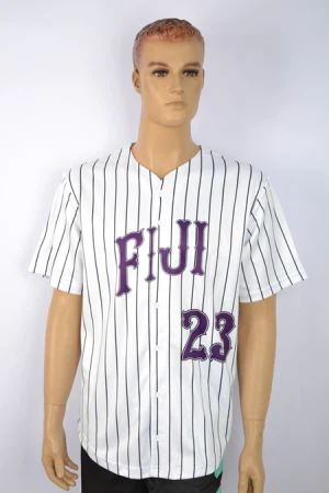 Moda americana béisbol personalizada en blanco camiseta OEM personalizada