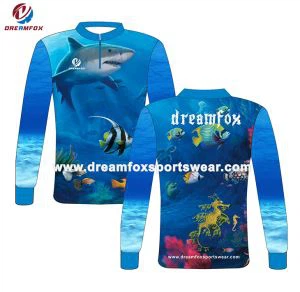 Ventas al por mayor Custom Anti UV UPF30 / 40/50 Sublimación Pesca Jersey manga larga Tournament Shirts