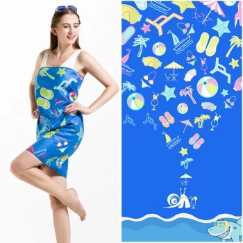 Toallas de playa de diseño único absorbente de microfibra para niñas