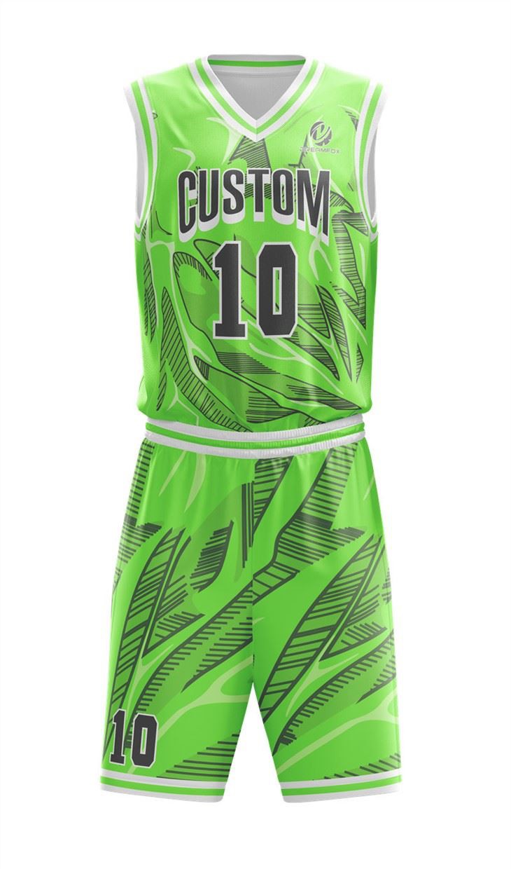 Diseño de camiseta de baloncesto sublimación verde mejor hombre